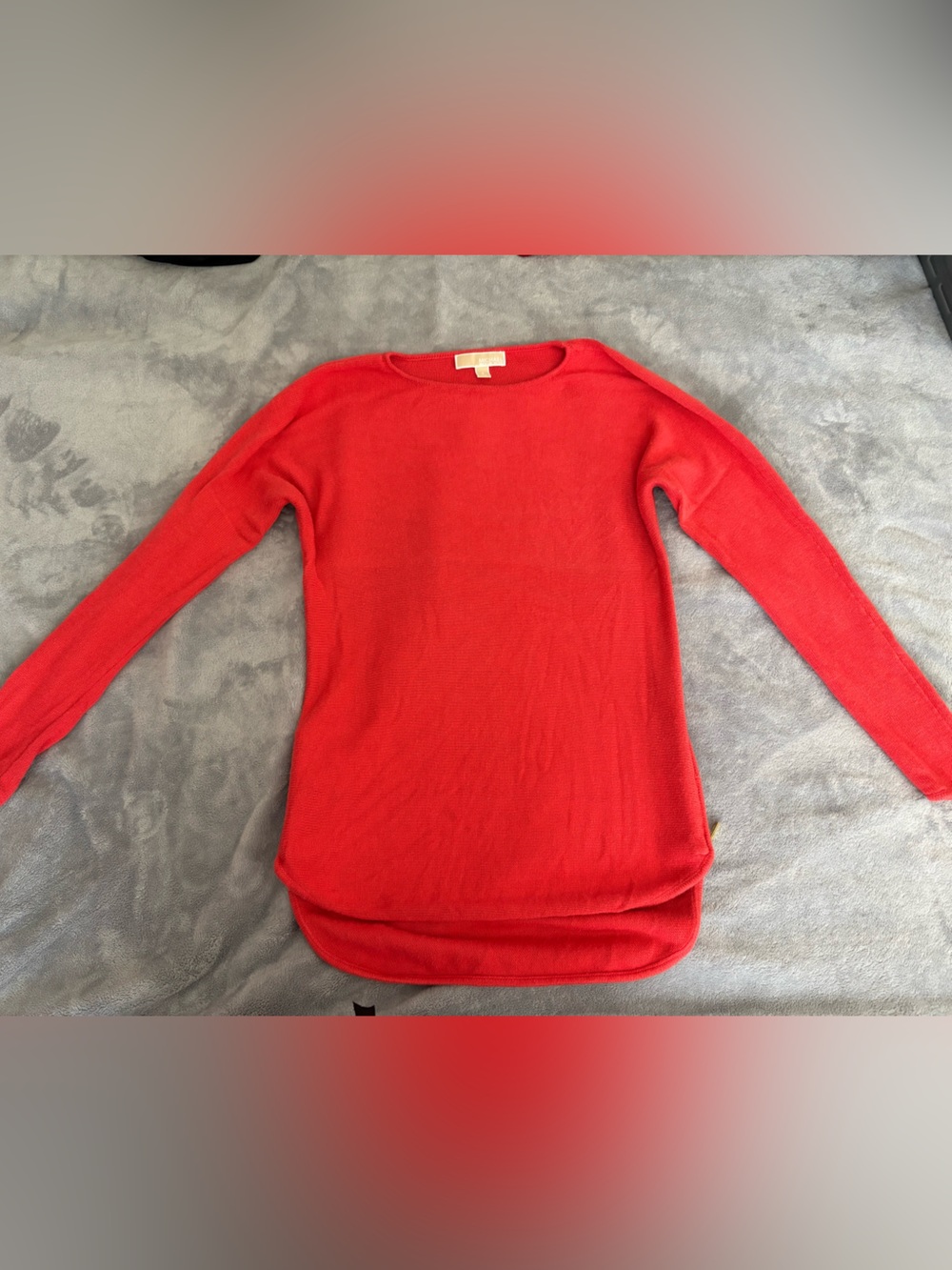 MICHAEL Michael Kors women’s red long/ orangish sleeve knit sweater